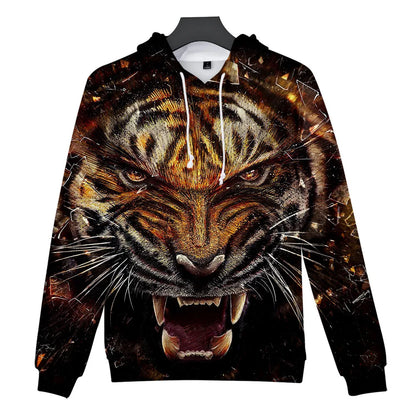 Classic Dolphins tigers wolves galloping horses animal 3D Print Hoodies Long Sleeve Sweatshirts Adult/Child Casual Pullovers