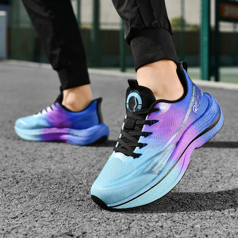 Running Shoes Men Mesh Breathable Lace-up Comfortable Marathon Sports Casual Tennis Shoes Big Size Trendy Sneakers for Men