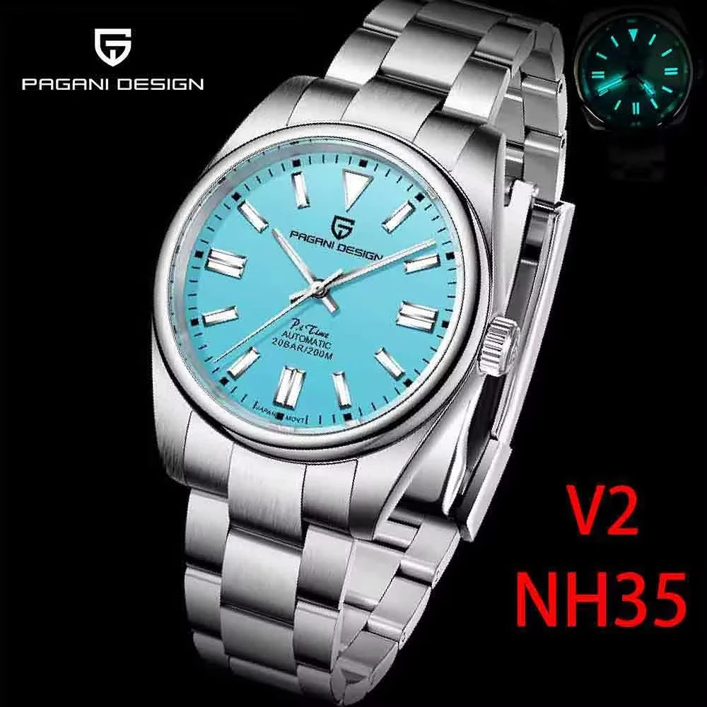 2026 PAGANI Design New 39mmMen's  Mechanical Watches NH35/8215  Automatic Watch Sapphire Stainless Steel 20Bar Waterproof Reloj