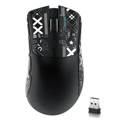 Mouse gaming wireless Bluetooth Attack Shark R1 2.4G USB, 18K DPI, PAW3311, connettività tri-mode, ultraleggero 59g, per PC, laptop e Mac