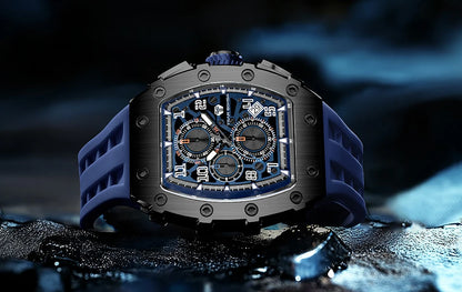 TSAR BOMBA Neue TB8204 Uhr für Herren, Japanisches Quarz-Chronographenwerk, 50M wasserdichte Armbanduhr, modische Sportuhr, luxuriöses Geschenk für Herren