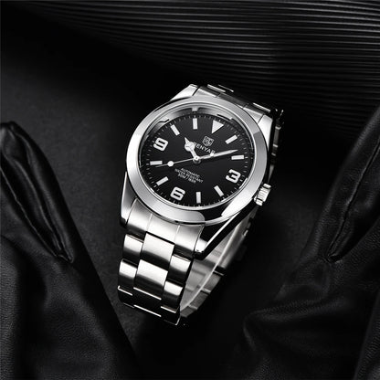 BENYAR 2025 New Men's Automatic Mechanical Watch Business Sports Luxury Men's Watches 50M Waterproof Clock Relogios Masculino