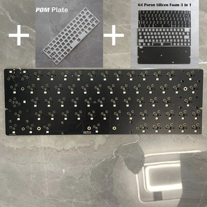 Hot-Swap 64RGB Mechainical Keyboard Custom PCB Compatibal With GH60 Wooting 60he RAKK PCB Kit optional