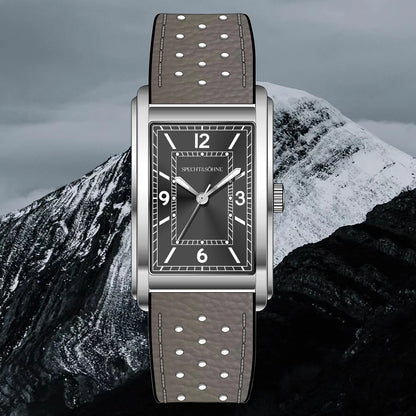 Specht & Söhne Neue modische 28MM quadratische Uhr für Herren, VH31-Uhrwerk, Sportuhr, blau, Edelstahl, Saphirglas, wasserdicht