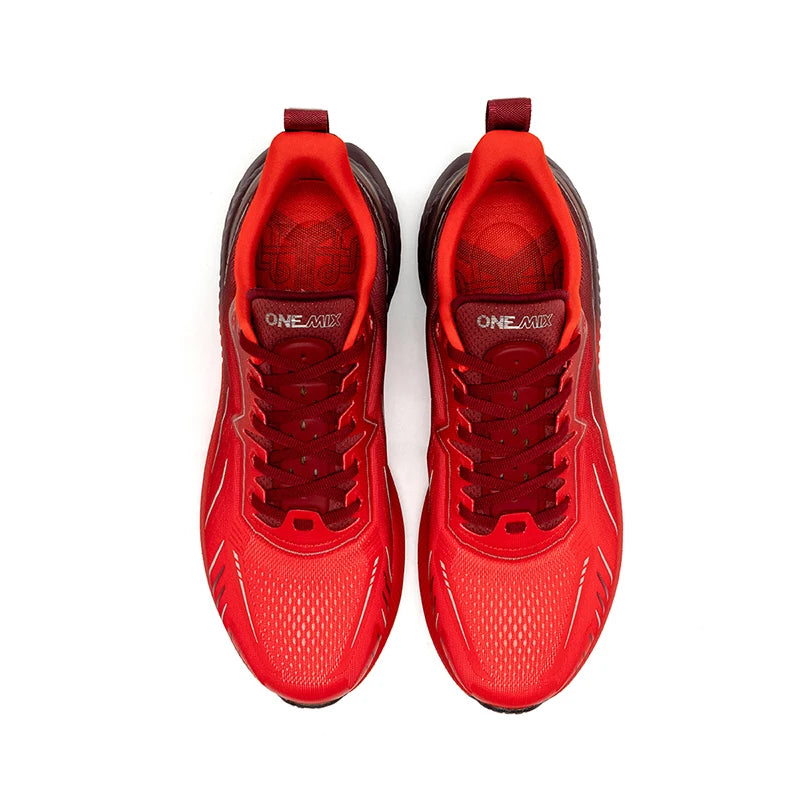 ONEMIX Nieuwe hardloopschoenen met demping voor heren, geschikt voor intensieve hardlopers, met veters, sportschoenen voor dames, antislip, outdoor, atletische herensneakers