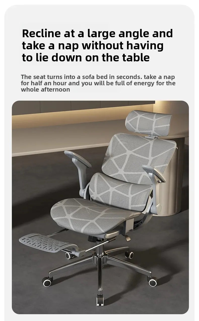Air Titan kontor- og gamingstol i fuld mesh med ergonomisk lændestøtte i tre zoner til computer- og skrivebordsbrug for studerende, med ventilerende design