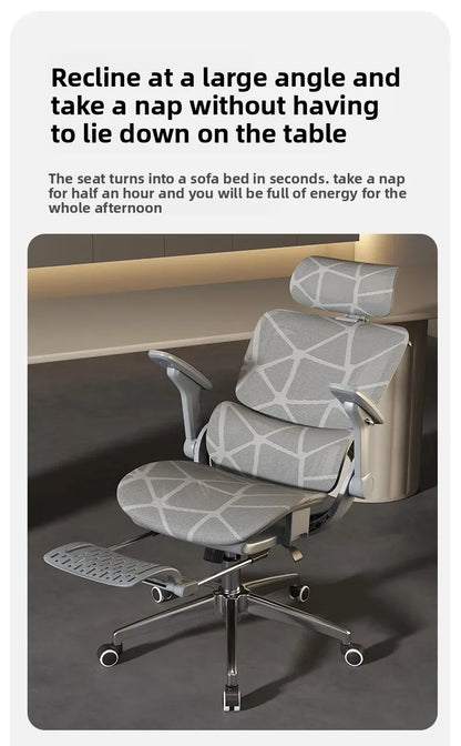 Air Titan kontor- og gamingstol i fuld mesh med ergonomisk lændestøtte i tre zoner til computer- og skrivebordsbrug for studerende, med ventilerende design