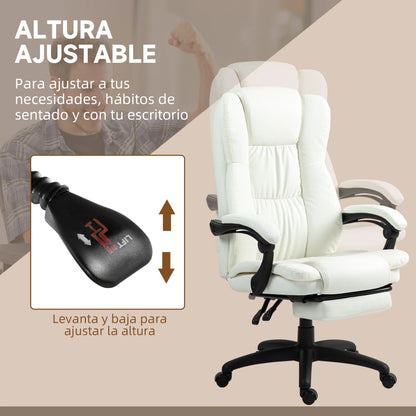 Vinsetto Swivel Office Chair with Adjustable Height Massage and Remote Control