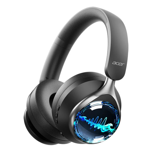 Acer OHR712 Casques Sans Fil Bluetooth 6.0 Pliables Over-Ear avec Effet Audio Spatial 360°, pour Voyage, Maison et Bureau