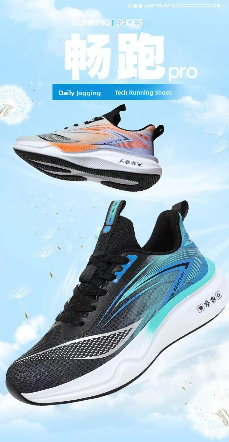 Men's breathable running shoes summer hot sale of the season, casual sporty fish thread soft bottom thick heel cross-border style