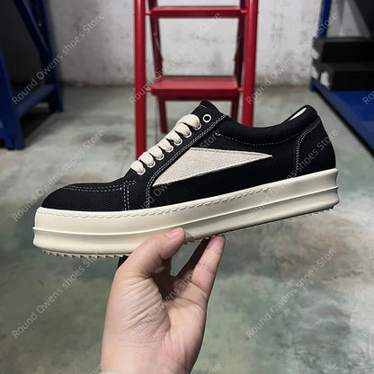 Casual shoes men low top quality denim lace-up thick sole luxury designer hip-hop dunk sport trainers women summer flat sneakers