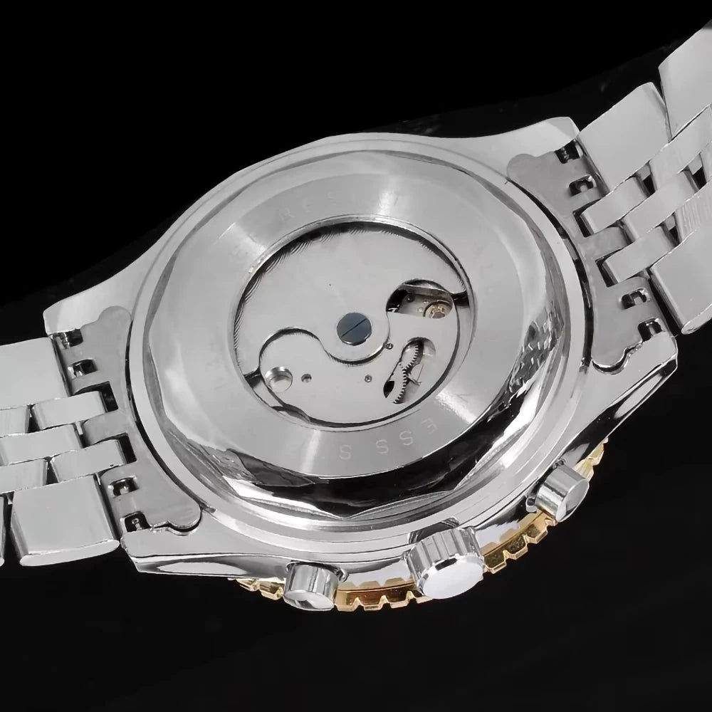 Jaragar 50MM Automatic Mechanical Watch for Men, Multifunctional, Date Month Week Display, 3ATM Waterproof, Business Casual Style