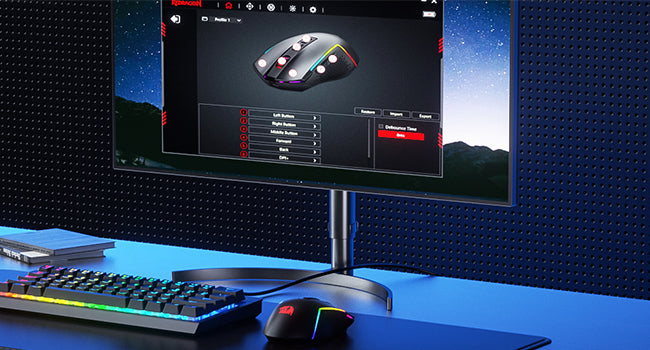 Redragon M693 LIT Wireless Gaming Mouse, 12800 DPI Mice w/ 3-Mode Connection, BT & 2.4G Wireless, 7 Macro Buttons