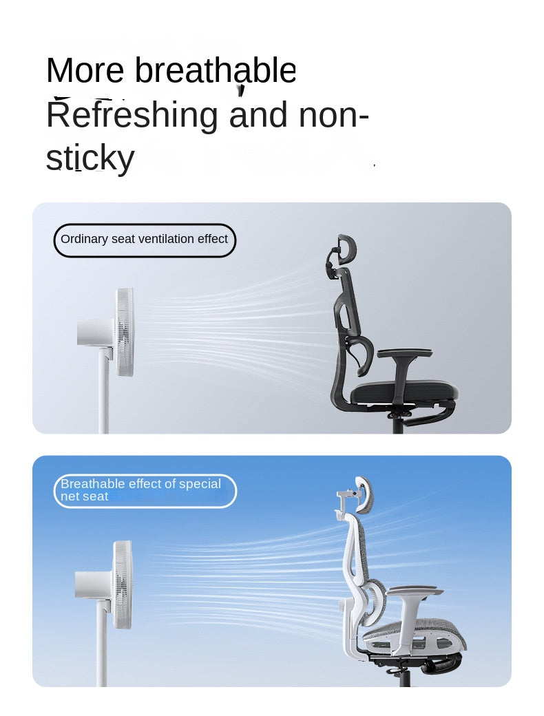 UVR Reclining Boss Chair Sedentary Comfort Mesh Staff Sedentary Comfort Ergonomic Design Backrest Stool Game Office Chair