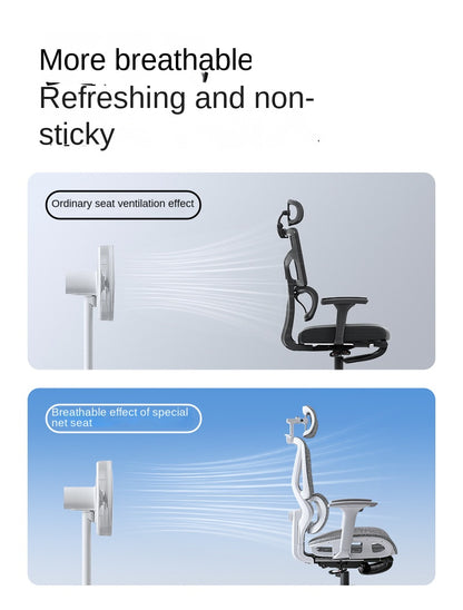 UVR Reclining Boss Chair Sedentary Comfort Mesh Staff Sedentary Comfort Ergonomic Design Backrest Stool Game Office Chair