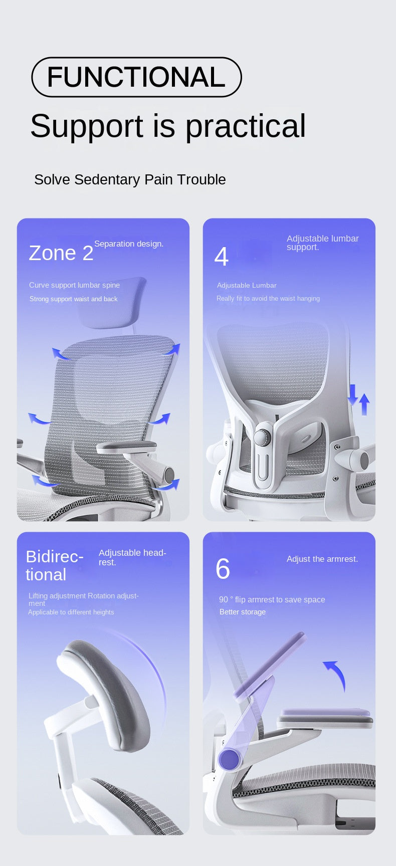 UVR Ergonomic Gaming Chair Mesh Office Chair with Reclining Backrest, Adjustable Computer Gaming Chair with Comfortable Support, Executive Swivel Chair