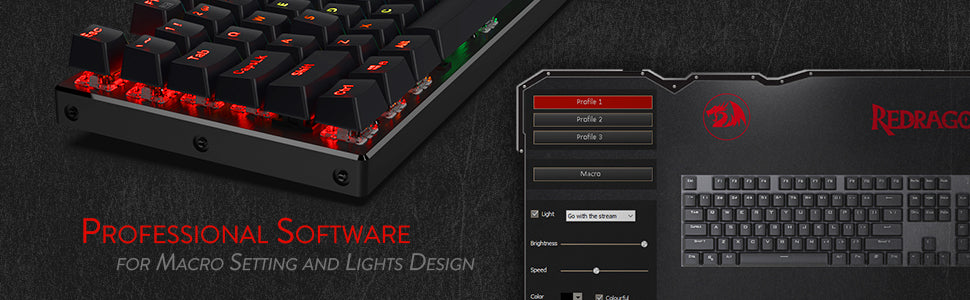 Redragon K556 RGB Mechanical Gaming Keyboard Wired 104 Keys Hot-Swappable RGB Backlit Keyboard with Noise Absorbing Foam & Aluminum Frame