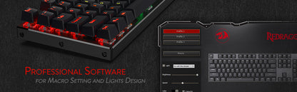 Redragon K556 RGB Mechanical Gaming Keyboard Wired 104 Keys Hot-Swappable RGB Backlit Keyboard with Noise Absorbing Foam & Aluminum Frame
